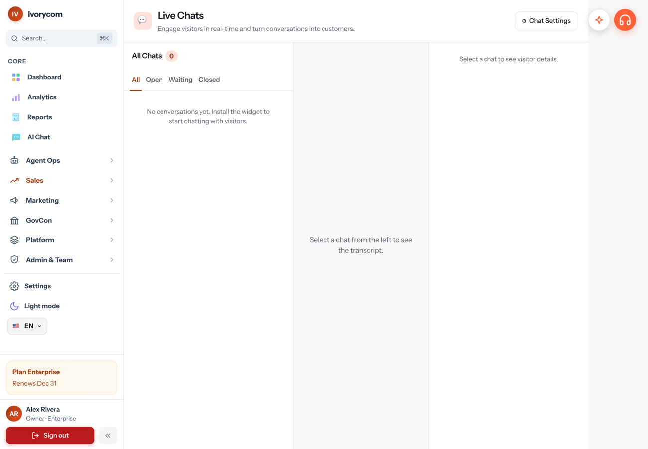 Customer service automation in Ivorycom